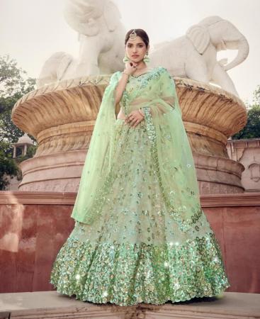 Picture of Elegant Pista Green Lehenga Choli