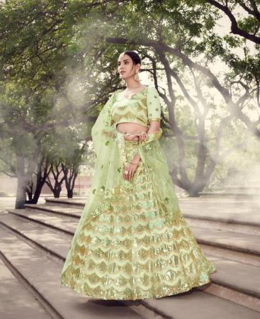 Picture of Appealing Pista Green Lehenga Choli