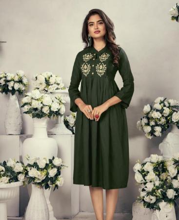 Picture of Elegant Green Kurtis & Tunic