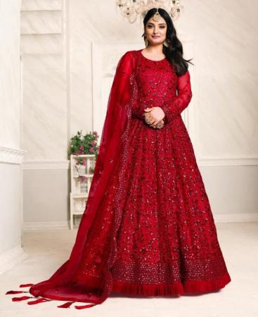 Picture of Alluring Red Anarkali Salwar Kameez