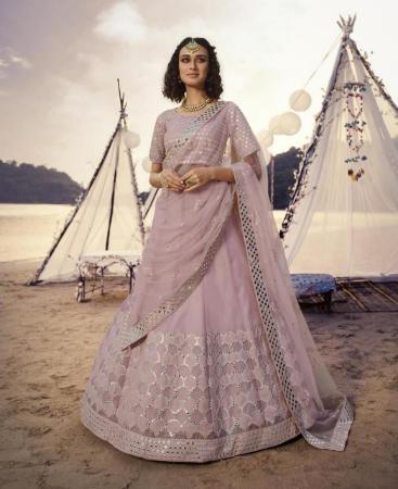 Picture of Appealing Baby Pink Lehenga Choli