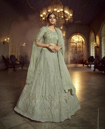 Picture of Gorgeous Green Lehenga Choli