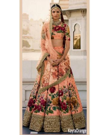 Picture of Classy Orange Lehenga Choli