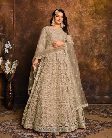 Picture of Amazing Beige Lehenga Choli