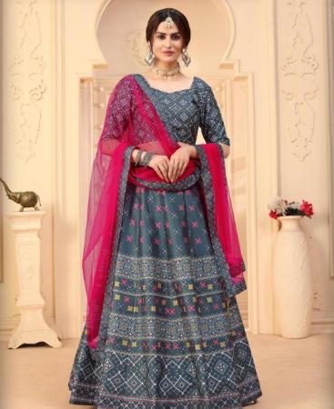 Picture of Nice Grey Lehenga Choli