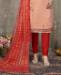 Picture of Elegant Peach Cotton Salwar Kameez