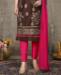 Picture of Well Formed Wine Cotton Salwar Kameez