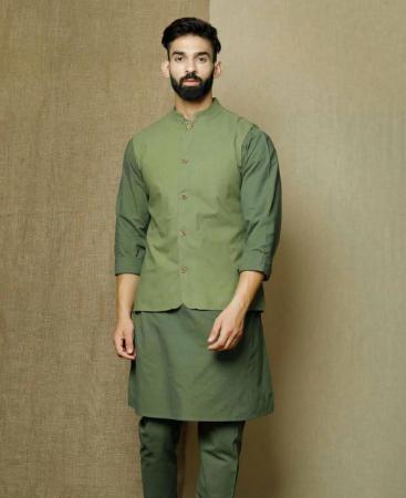 Picture of Pleasing Olive Green Kurtas