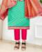 Picture of Enticing Teal Cotton Salwar Kameez