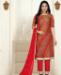 Picture of Excellent Red Cotton Salwar Kameez