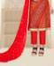 Picture of Excellent Red Cotton Salwar Kameez