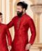 Picture of Sightly Red Kids Kurta Pyjama