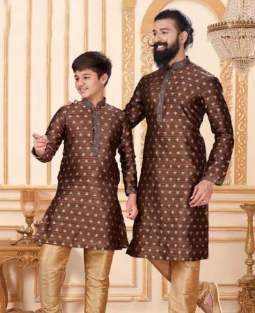 Picture of Delightful Coffee Kids Kurta Pyjama