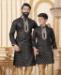 Picture of Ravishing Black Kids Kurta Pyjama