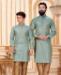 Picture of Ideal Steel Blue Kids Kurta Pyjama