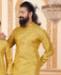 Picture of Sublime Yellow Kids Kurta Pyjama