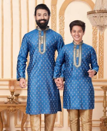 Picture of Beautiful Blue Kids Kurta Pyjama