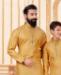 Picture of Appealing Gold Kids Kurta Pyjama