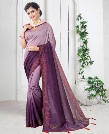 Picture of Beauteous Purple Casual Saree