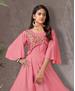 Picture of Exquisite Salmon Pink Readymade Gown