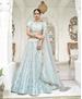 Picture of Well Formed Ice Blue Lehenga Choli