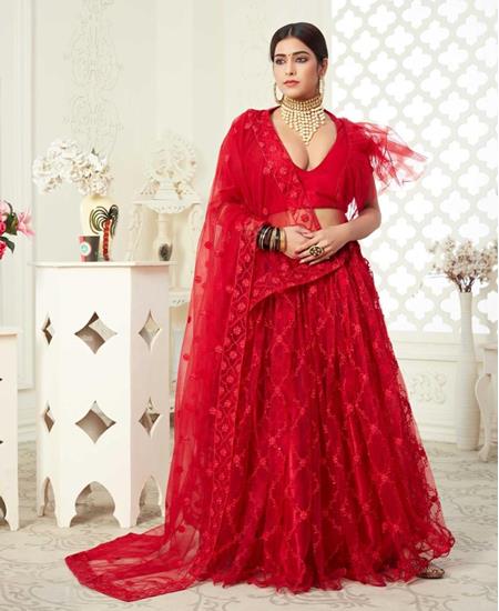 Picture of Admirable Red Lehenga Choli