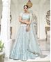 Picture of Charming Ice Blue Lehenga Choli