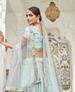 Picture of Charming Ice Blue Lehenga Choli