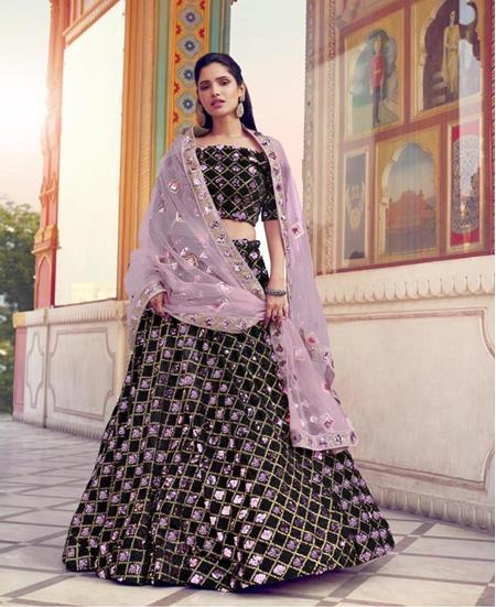 Picture of Stunning Black Lehenga Choli