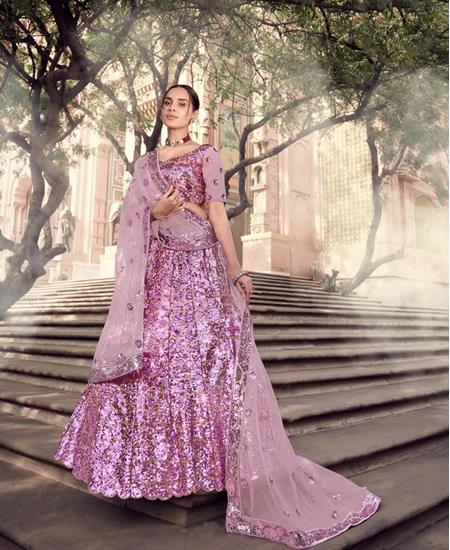 Picture of Amazing Lilac Lehenga Choli