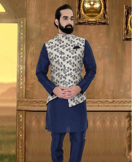 Picture of Graceful Navy Blue Kurtas