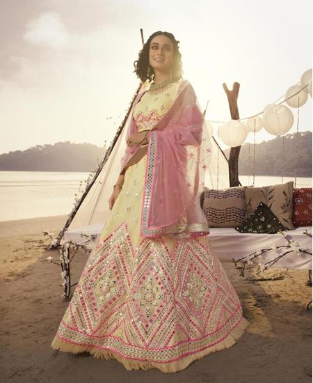 Picture of Beautiful Off White Lehenga Choli