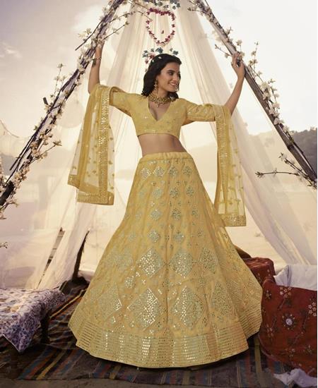 Picture of Exquisite Musterd Yellow Lehenga Choli