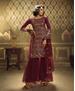 Picture of Elegant Maroon Straight Cut Salwar Kameez