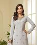 Picture of Ideal Grey Straight Cut Salwar Kameez