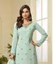 Picture of Graceful Aqua Blue Straight Cut Salwar Kameez