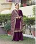 Picture of Enticing Burgundy Straight Cut Salwar Kameez