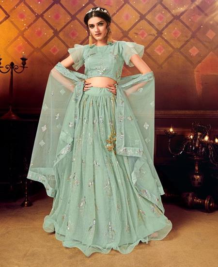 Picture of Exquisite Light Green Lehenga Choli