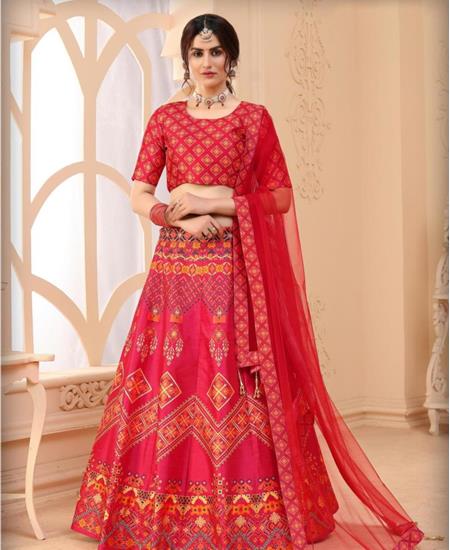 Picture of Comely Pink Lehenga Choli