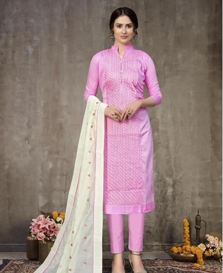 Picture of Fascinating Pink Cotton Salwar Kameez