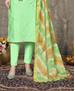 Picture of Exquisite Green Cotton Salwar Kameez