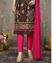 Picture of Well Formed Wine Cotton Salwar Kameez