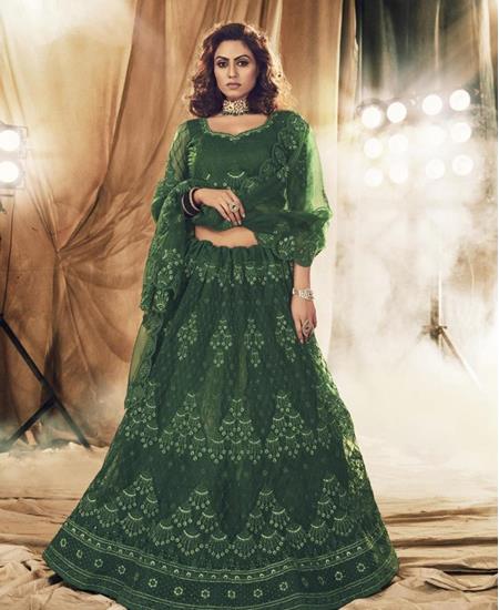 Picture of Superb Green Lehenga Choli