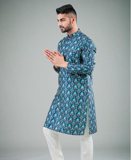 Picture of Fine Nevy Blue Kurtas