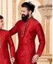 Picture of Sightly Red Kids Kurta Pyjama