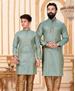 Picture of Ideal Steel Blue Kids Kurta Pyjama