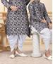 Picture of Taking Navy Blue Kids Kurta Pyjama