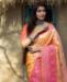 Picture of Good Looking Orange Silk Saree