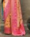 Picture of Good Looking Orange Silk Saree