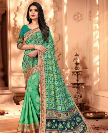 Picture of Stunning Green Casual Saree